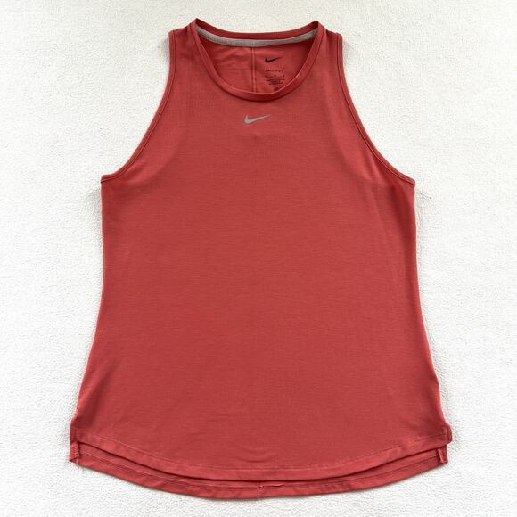 Nike Women Dri-FIT Salmon One Luxe Standard Fit Tank Racerback Top DD0615-655 M - Picture 1 of 8